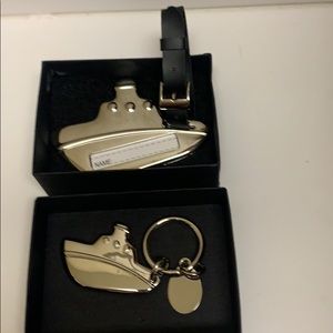 Cruise Ship luggage tag and key chain set